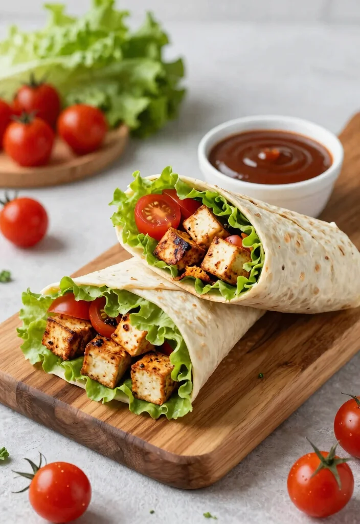 12 Vegan Tofu Recipes for Simple Plant-Based Meals 48 12 Vegan Tofu Recipes for Simple Plant Based Meals 8. BBQ Tofu Wraps 0
