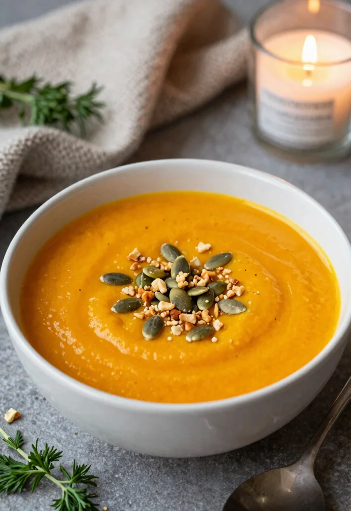 12 Vegan Winter Recipes for Cozy Comfort Food 4. Curried Pumpkin Soup 0