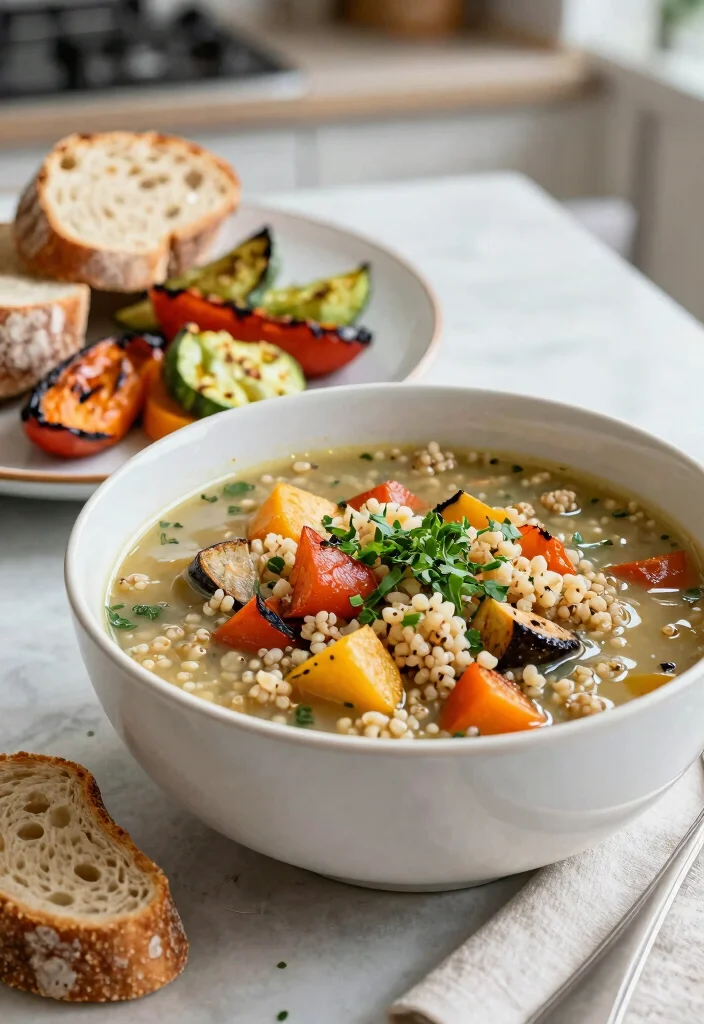 12 Vegan Winter Recipes for Cozy Comfort Food 9. Roasted Vegetable and Quinoa Soup 0