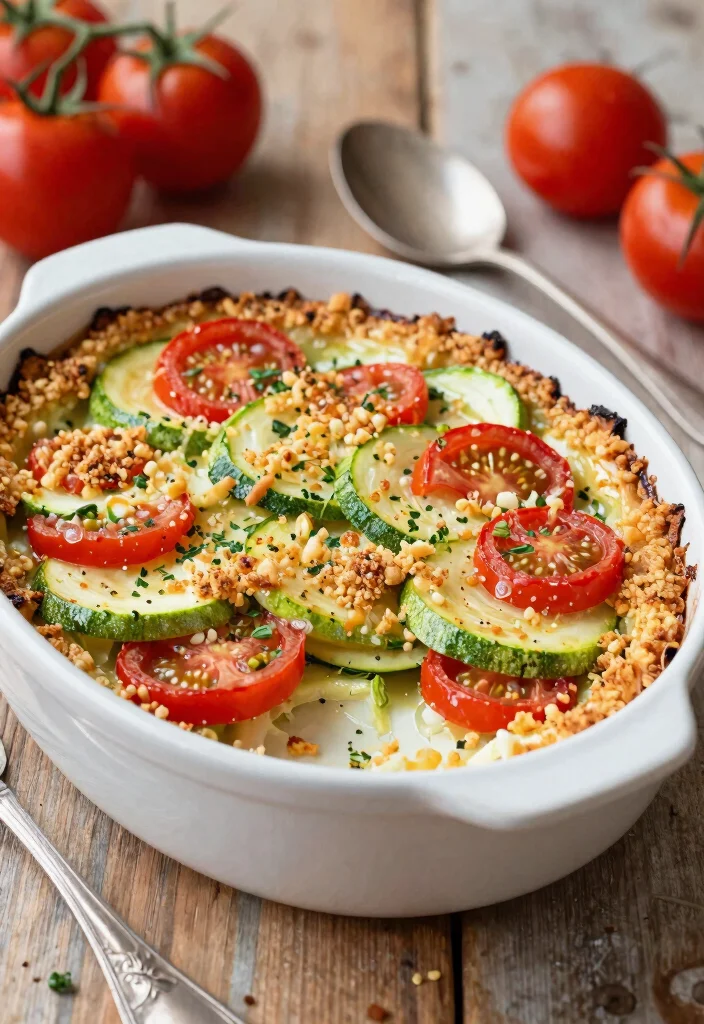 12 Vegan Zucchini Recipes for Light Seasonal Cooking 10. Zucchini and Tomato Gratin 0