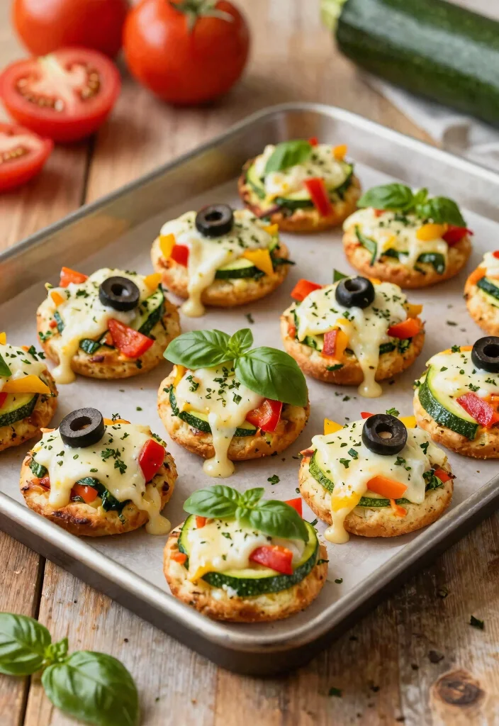 12 Vegan Zucchini Recipes for Light Seasonal Cooking 6. Zucchini Pizza Bites 0