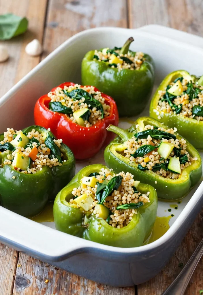 12 Vegan Zucchini Recipes for Light Seasonal Cooking 8. Zucchini and Spinach Stuffed Peppers 0