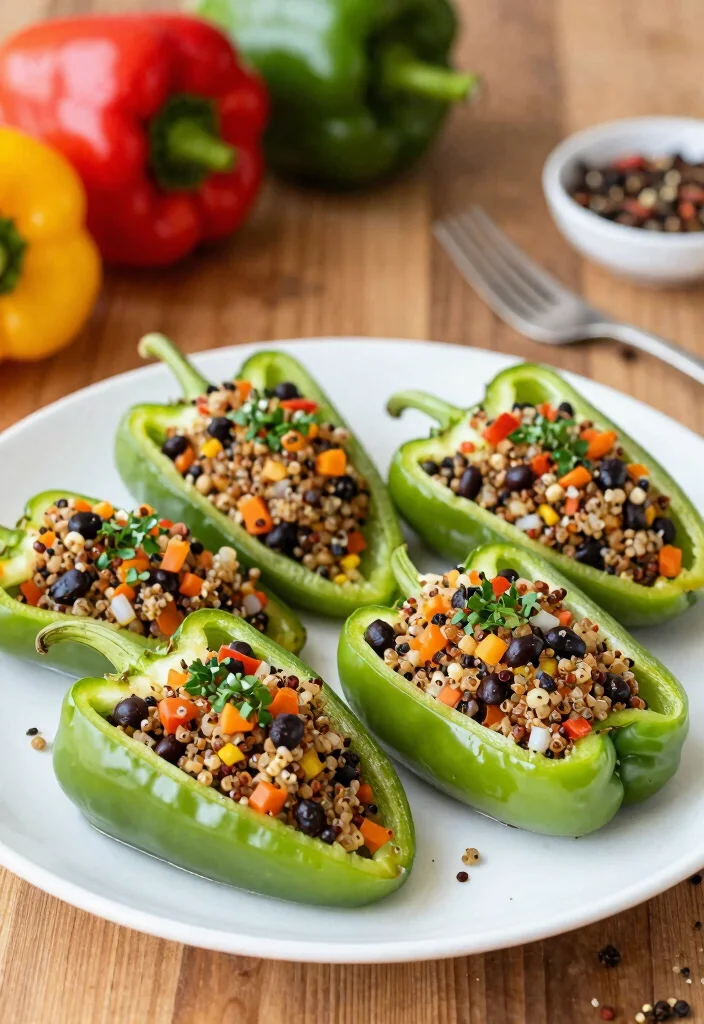 12 Vegetarian Air Fryer Recipes for Quick Cooking 36 12 Vegetarian Air Fryer Recipes for Quick Cooking 6. Air Fryer Stuffed Peppers 0