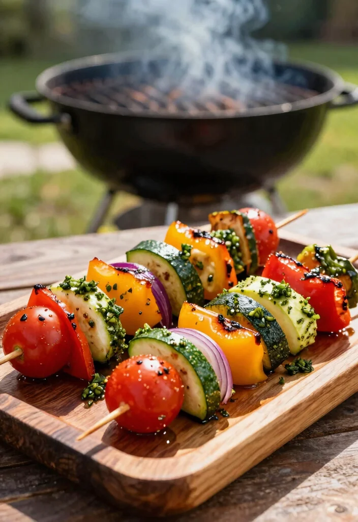 12 Vegetarian BBQ Recipes for Meatless Grilling 1 12 Vegetarian BBQ Recipes for Meatless Grilling 1. Grilled Vegetable Skewers with Chimichurri 0