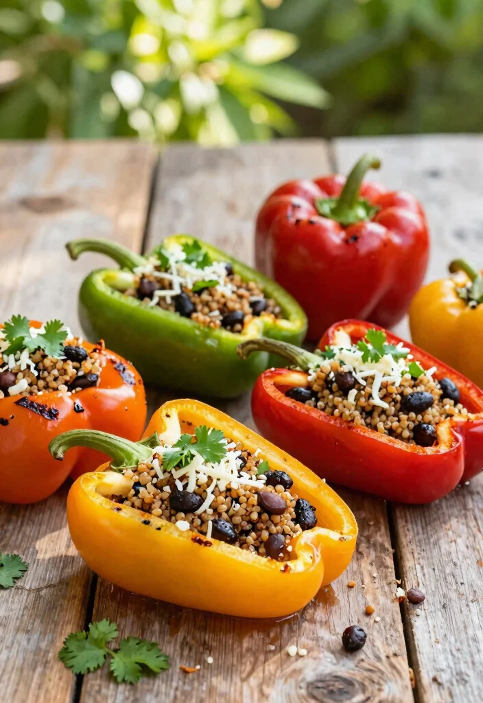 12 Vegetarian BBQ Recipes for Meatless Grilling 39 12 Vegetarian BBQ Recipes for Meatless Grilling 8. Grilled Stuffed Peppers 0