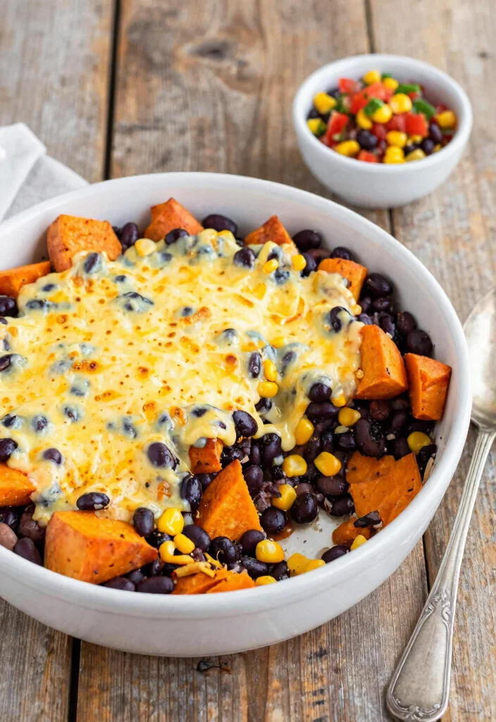 12 Vegetarian Casserole Recipes for Comfort Dinners 3. Sweet Potato and Black Bean Casserole 0