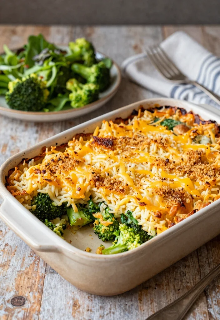 12 Vegetarian Casserole Recipes for Comfort Dinners 4. Broccoli and Cheddar Rice Casserole 0