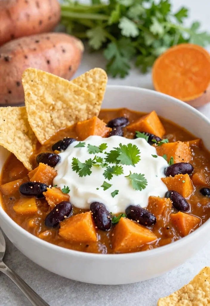 12 Vegetarian Crockpot Recipes for Easy Meals 5. Sweet Potato and Black Bean Stew 0
