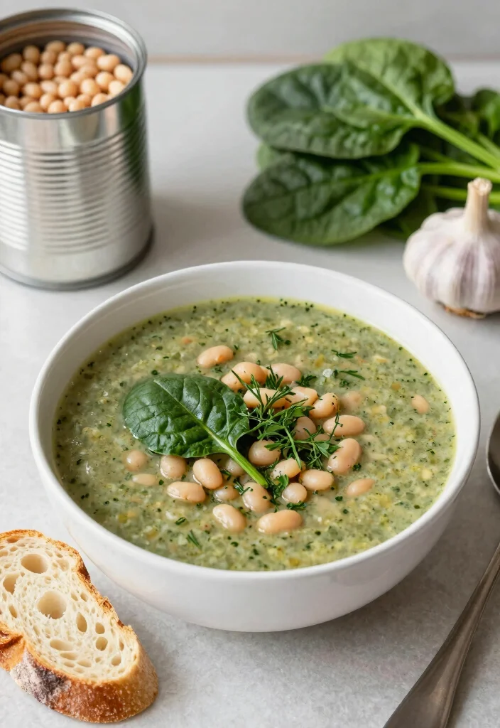 12 Vegetarian Crockpot Recipes for Easy Meals 9. Spinach and White Bean Soup 0
