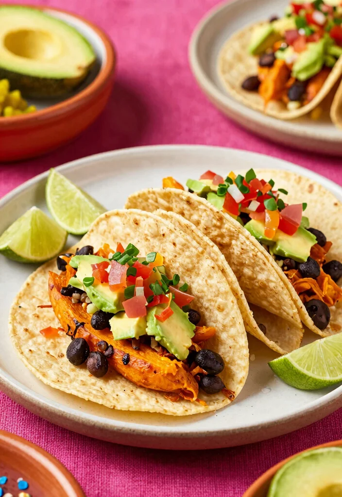 12 Vegetarian Crockpot Recipes for Families 3. Sweet Potato and Black Bean Tacos 0