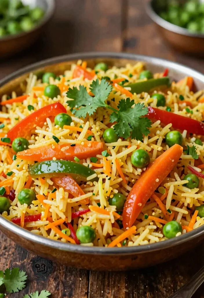12 Vegetarian Crockpot Recipes for Families 9. Vegetable Biryani 0