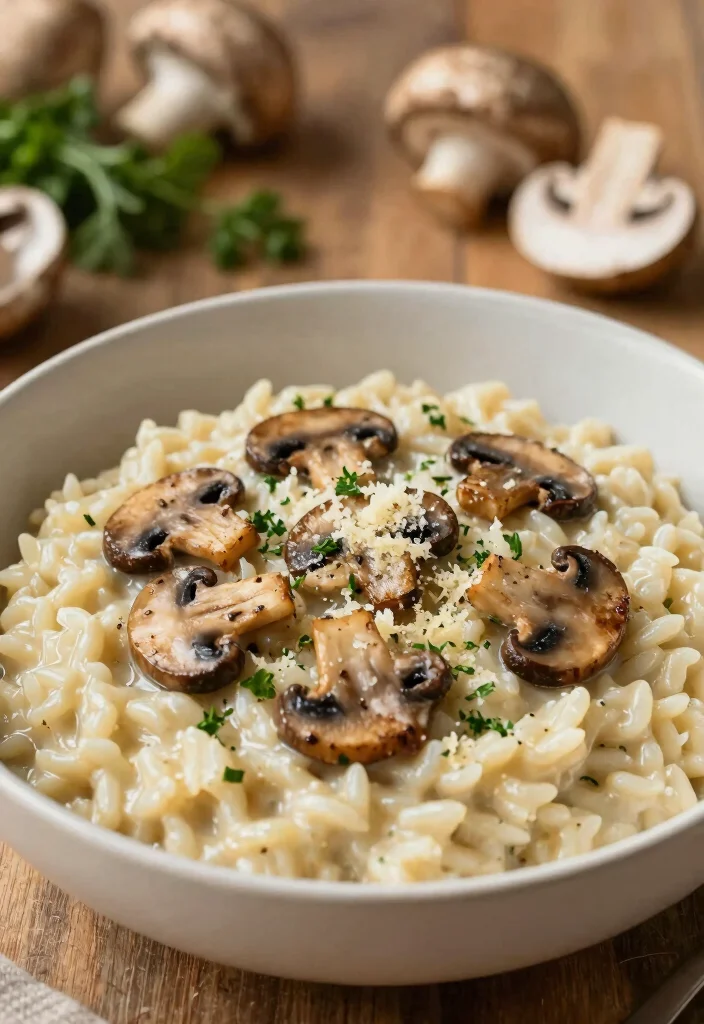 12 Vegetarian Dinner Recipes for Simple Nights 11. Creamy Mushroom Risotto 0