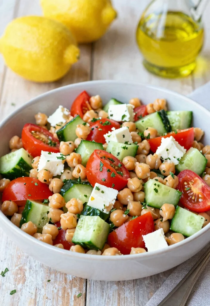 12 Vegetarian Dinner Recipes for Simple Nights 6. Mediterranean Chickpea Salad 0