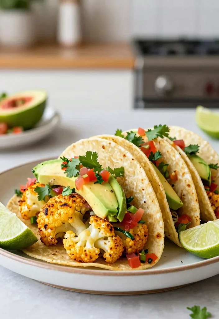 12 Vegetarian Dinner Recipes for Simple Nights 7. Cauliflower Tacos 0