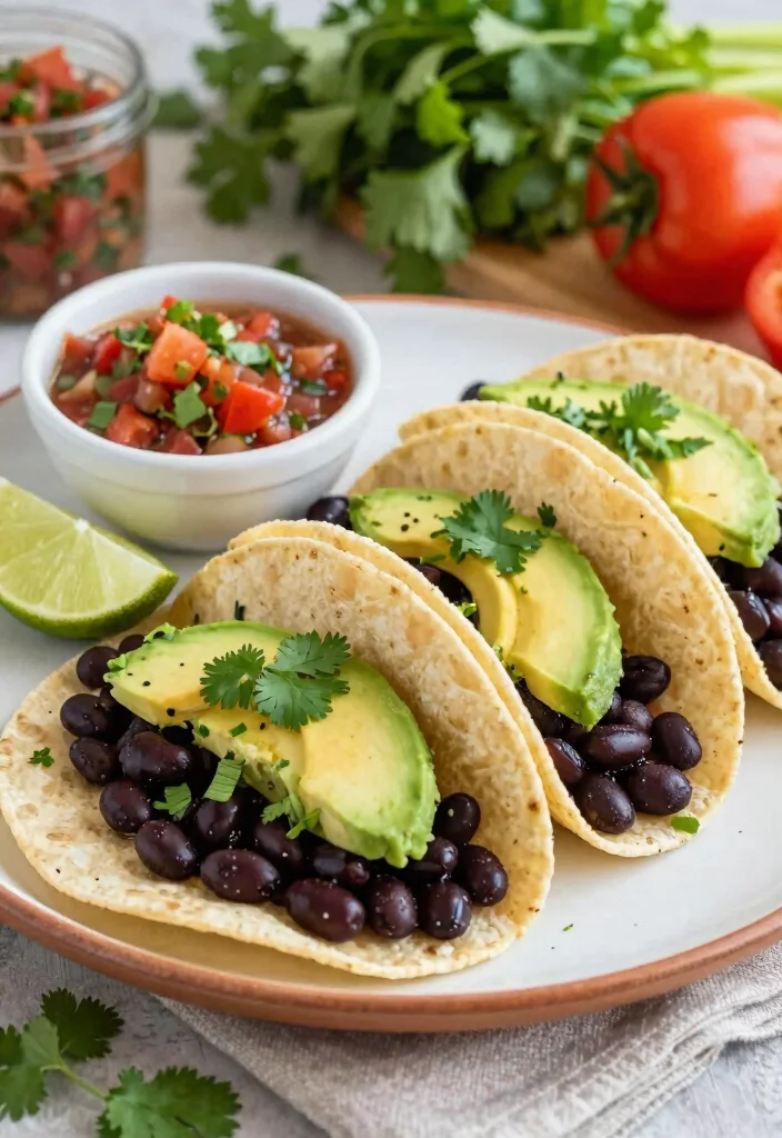 12 Vegetarian Dinner Recipes for Weeknights 3. Black Bean Tacos 0