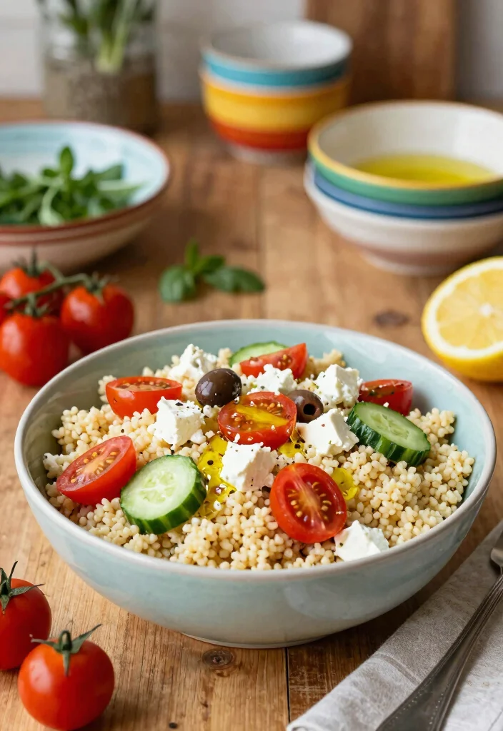 12 Vegetarian Dinner Recipes for Weeknights 7. Mediterranean Couscous Bowl 0