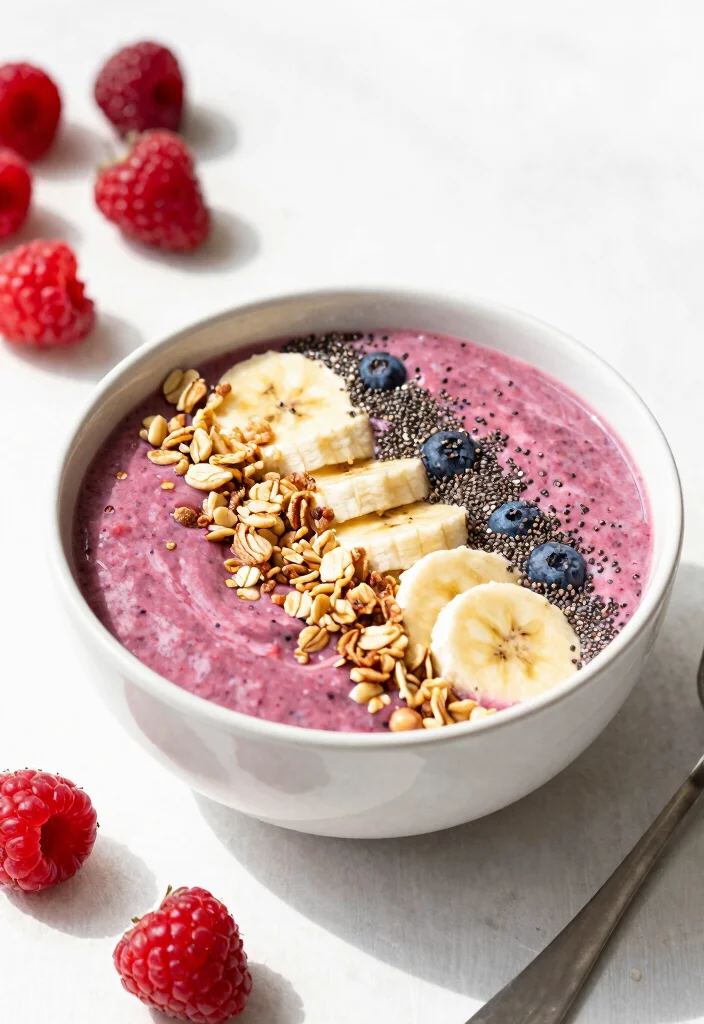 12 Vegetarian Food Recipes for Home Cooking 12. Berry Smoothie Bowl 0