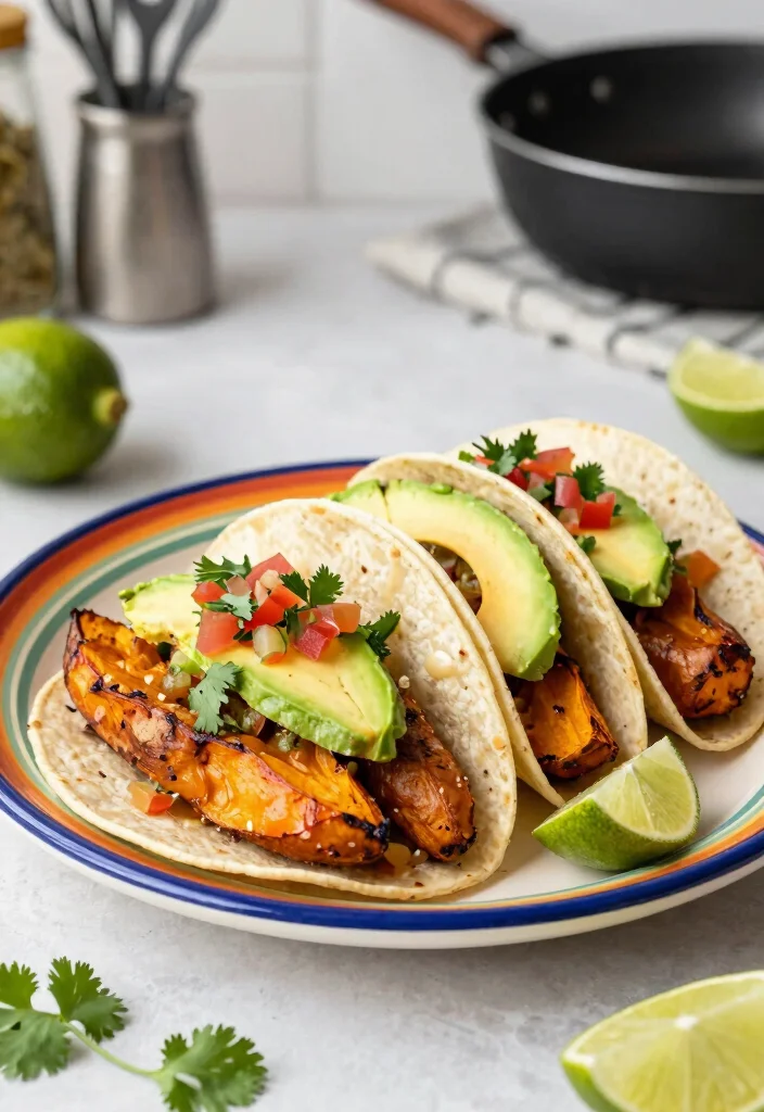 12 Vegetarian Food Recipes for Home Cooking 5. Sweet Potato Tacos 0