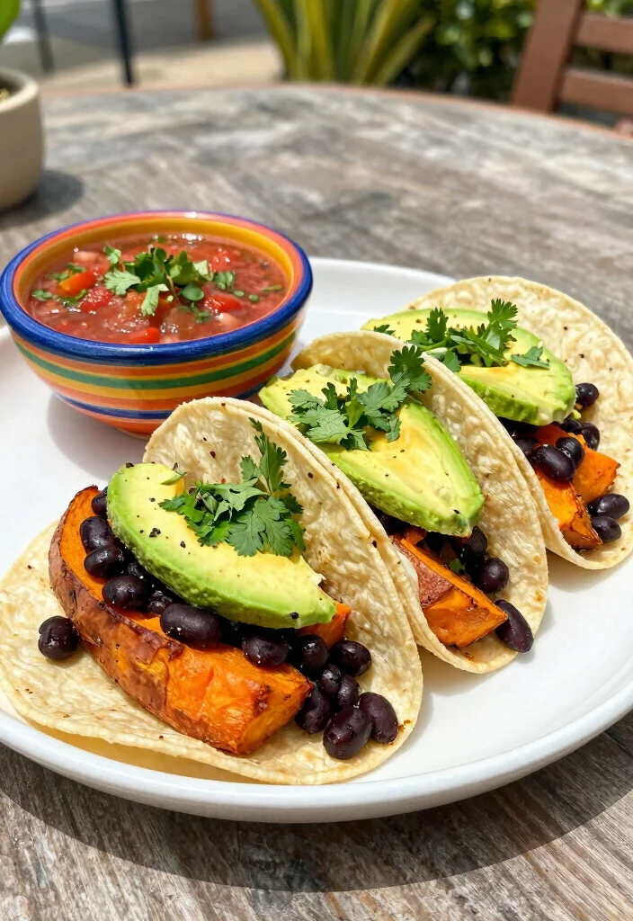 12 Vegetarian Potluck Recipes for Sharing 62 12 Vegetarian Potluck Recipes for Sharing 12. Sweet Potato and Black Bean Tacos 0
