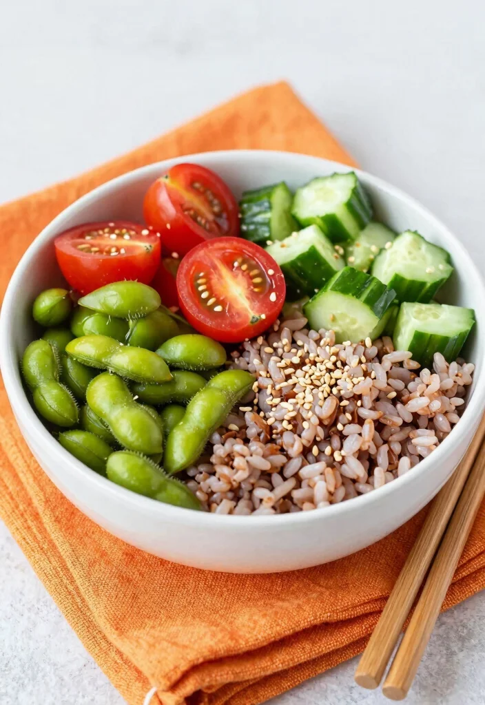 12 Vegetarian Protein Recipes for Strong Meals 7. Edamame and Brown Rice Bowl 0