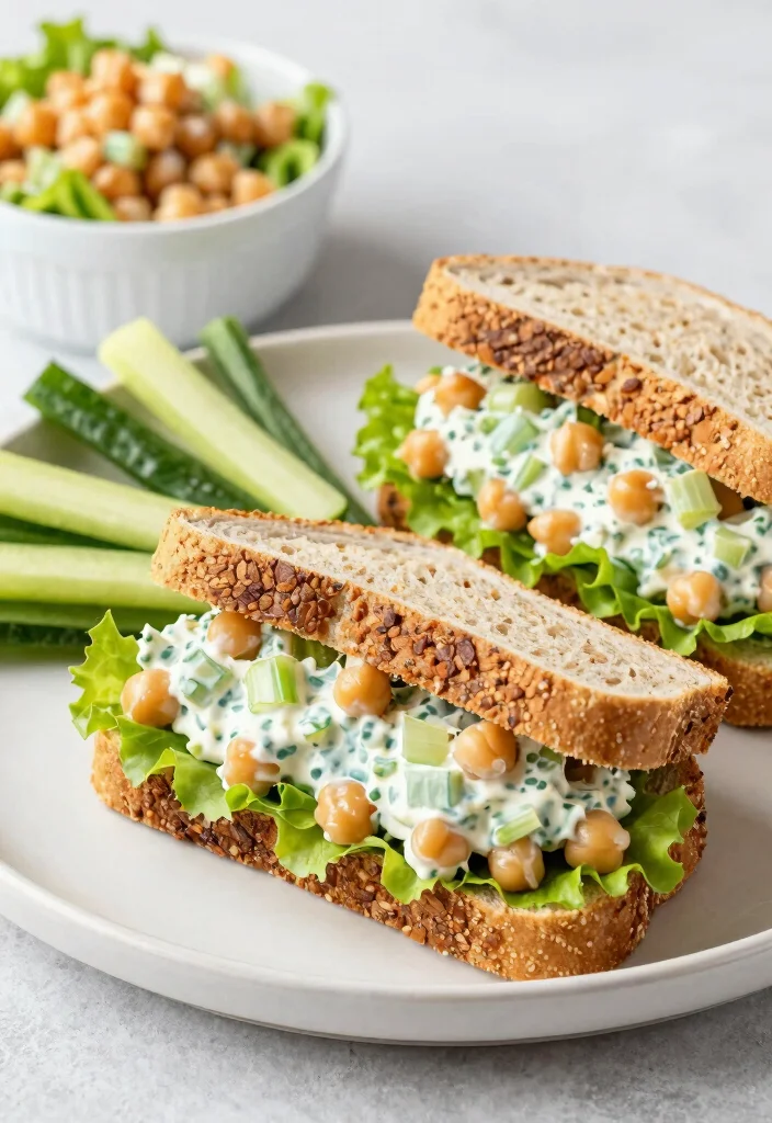 12 Vegetarian Recipes for Everyday Cooking 3. Chickpea Salad Sandwiches 0