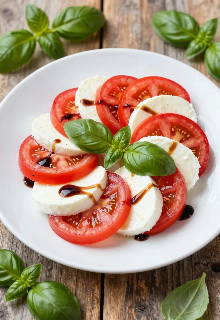 12 Vegetarian Recipes for Everyday Cooking 8. Caprese Salad with Balsamic Reduction 0