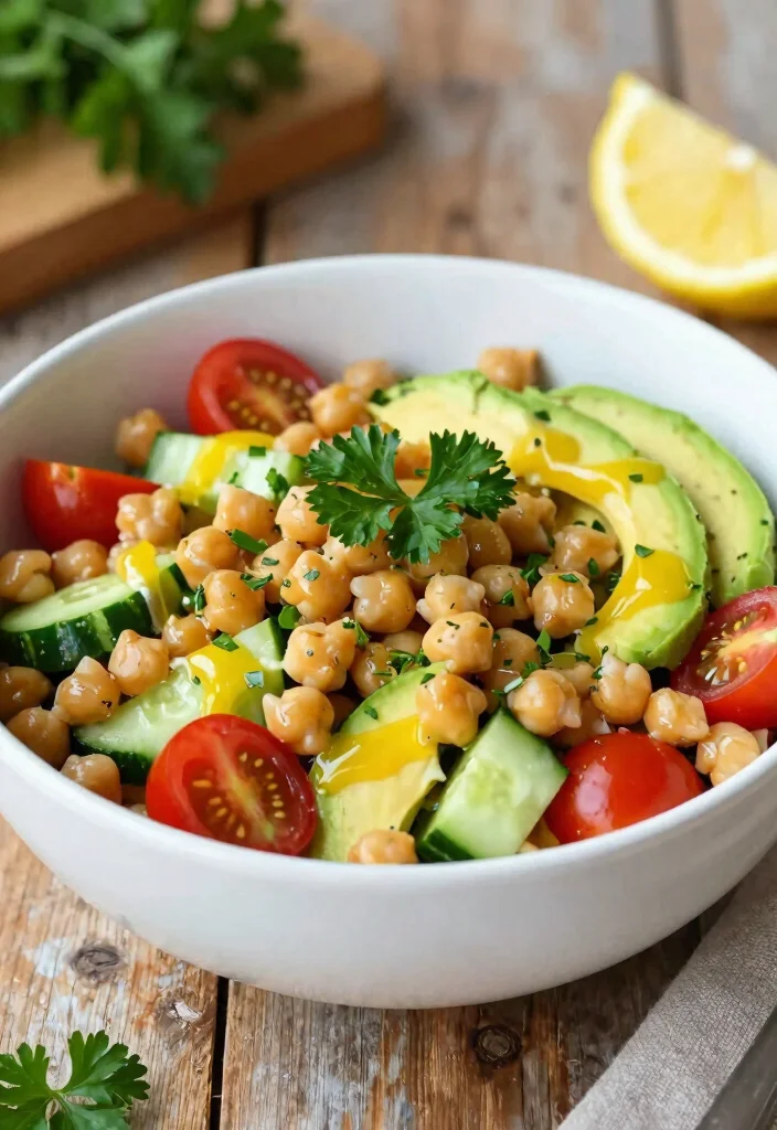 12 Vegetarian Recipes for Simple Meatless Cooking 1. Zesty Chickpea Salad 0