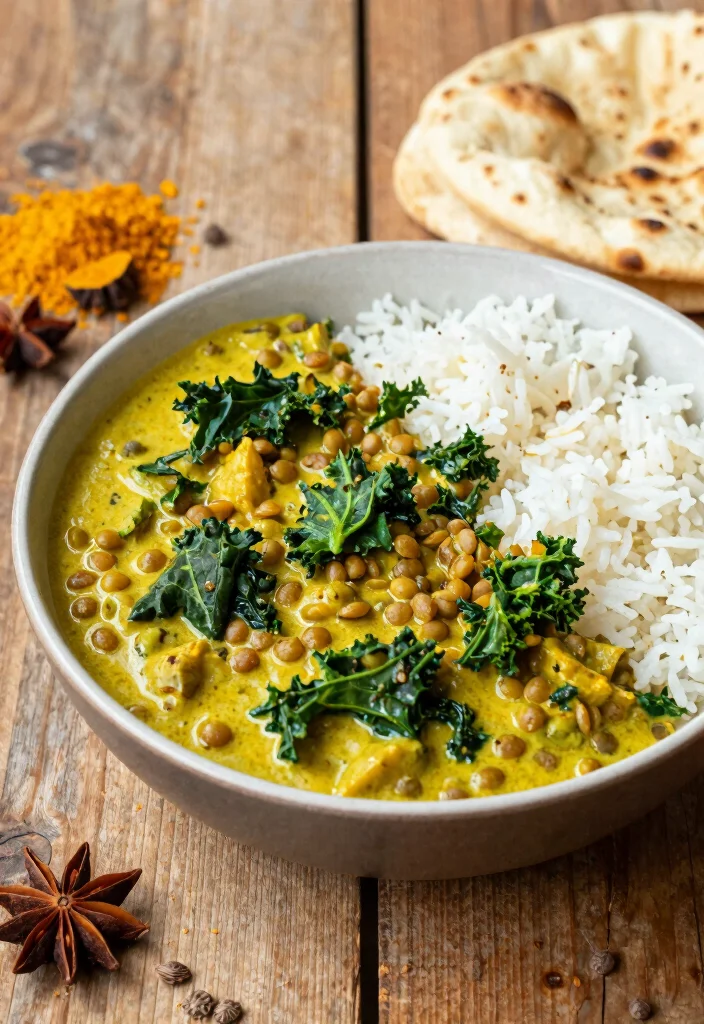 12 Vegetarian Slow Cooker Recipes for Easy Meals 2. Lentil and Kale Curry 0