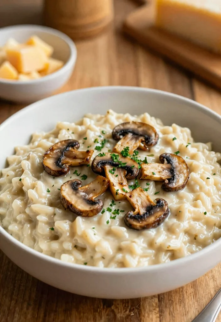 12 Vegetarian Slow Cooker Recipes for Easy Meals 4. Creamy Mushroom Risotto 0