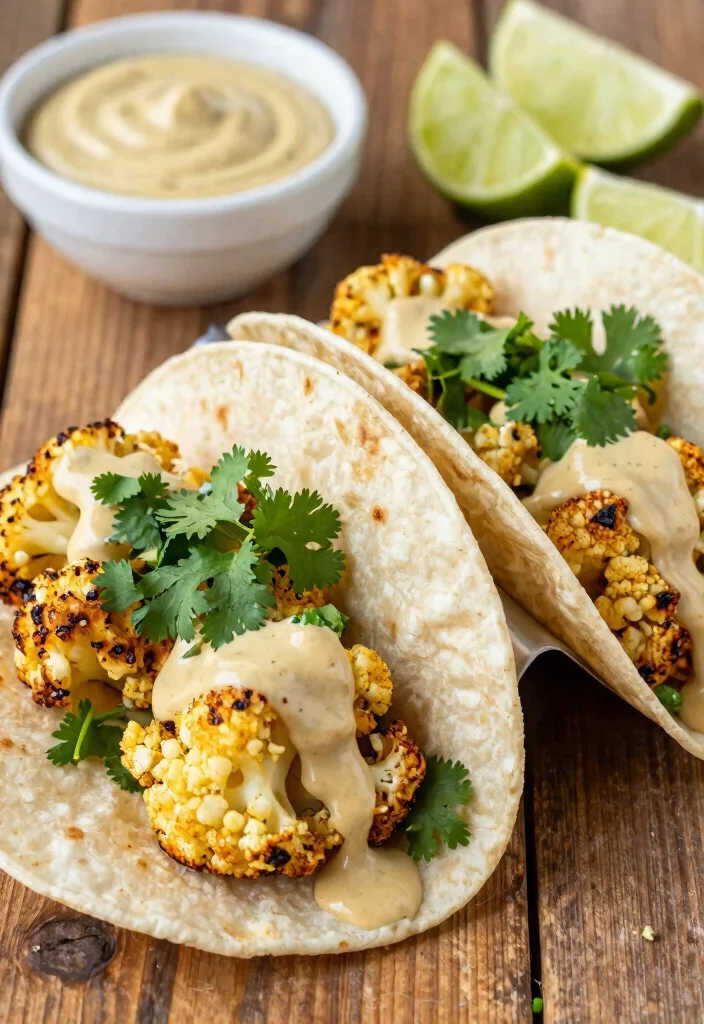 12 Vegetarian Taco Recipes for Fresh Flavor 1. Roasted Cauliflower Tacos with Chipotle Sauce 0