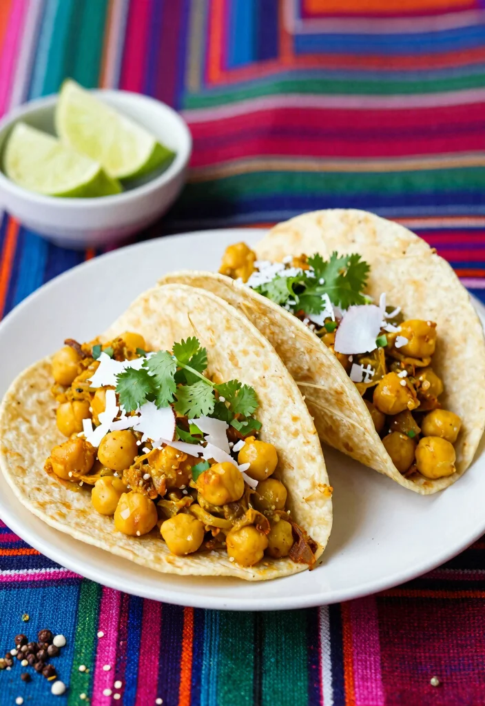 12 Vegetarian Taco Recipes for Fresh Flavor 11. Curried Chickpeas Tacos 0