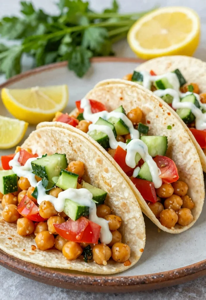 12 Vegetarian Taco Recipes for Fresh Flavor 5. Mediterranean Chickpea Tacos 0
