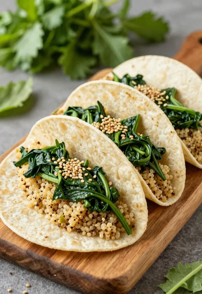 12 Vegetarian Taco Recipes for Fresh Flavor 9. Quinoa and Spinach Tacos 0