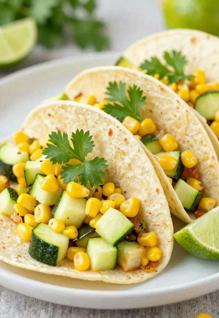 12 Vegetarian Taco Recipes for Meatless Nights 12. Zucchini and Corn Tacos 0