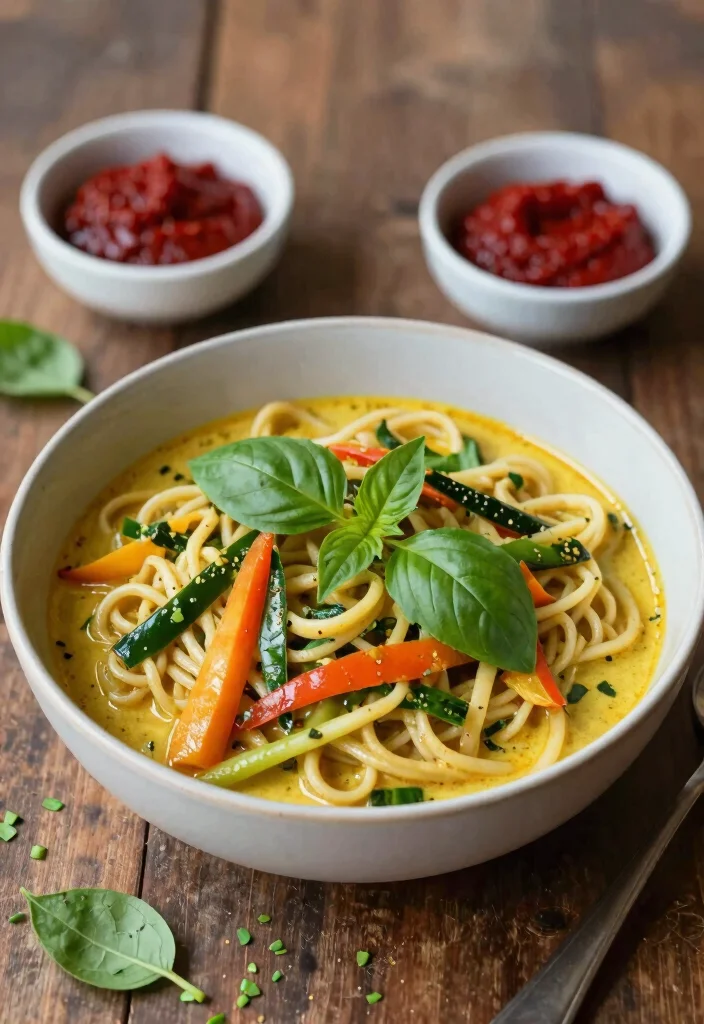 12 Vegetarian Thai Curry Recipes with Bold Spice 52 12 Vegetarian Thai Curry Recipes with Bold Spice 12. Thai Vegetable Curry with Noodles 0