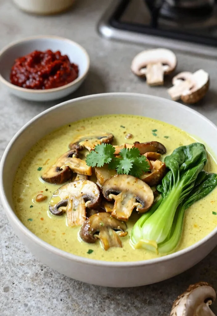 12 Vegetarian Thai Curry Recipes with Bold Spice 39 12 Vegetarian Thai Curry Recipes with Bold Spice 9. Thai Coconut Curry with Mushrooms and Bok Choy 0
