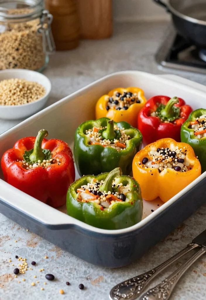 14 Healthy Recipes for Balanced Everyday Eating 11. Stuffed Bell Peppers 0