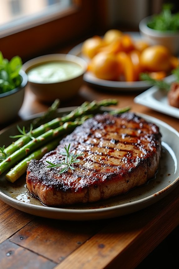 budget friendly steak with complementary sides