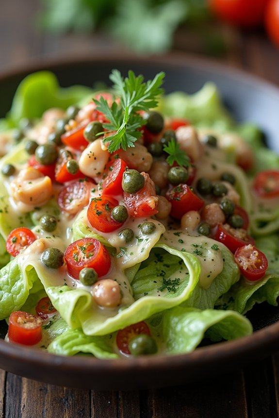 What Makes Caesar Dressing Non-Vegetarian? 7 capers and brine balance caesar