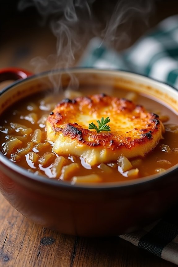 caramelized onions deepen broth flavor