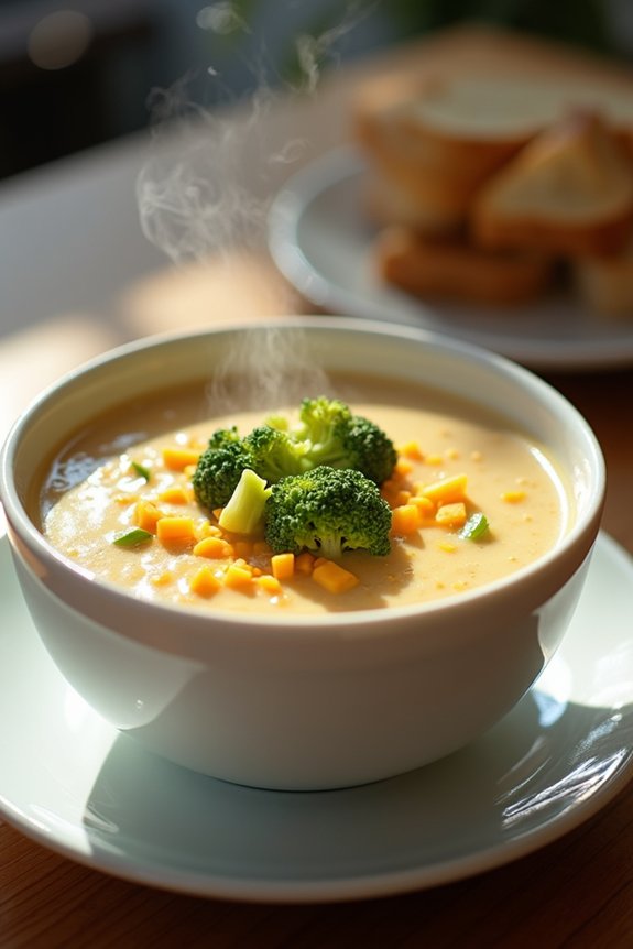 chicken broth makes panera soup non vegetarian