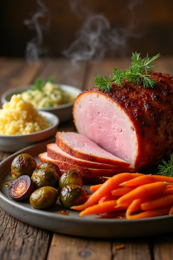 comforting ham dinner starches and grains