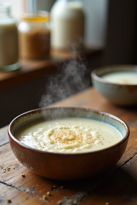 creamy vegan grits with nutritional yeast