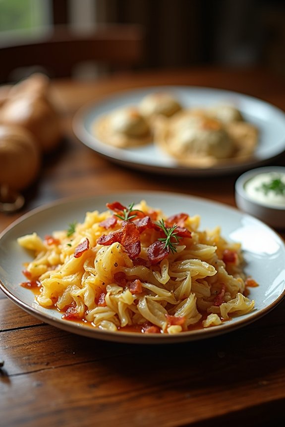 7 Best Side Dishes to Serve With Perogies for Dinner 4 crispy bacon with cabbage