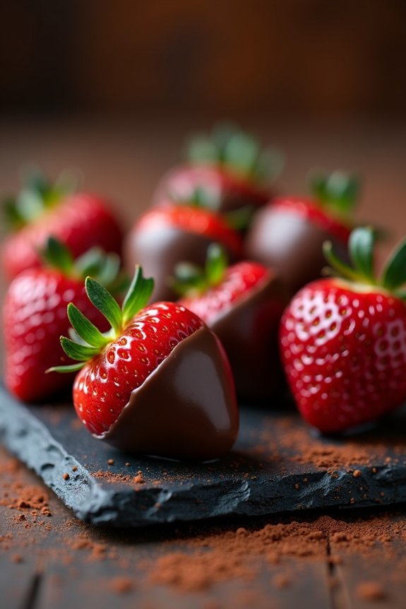 dark chocolate strawberries for glucose control