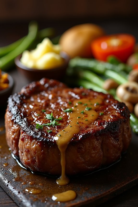 garlic butter elevates steak finishes