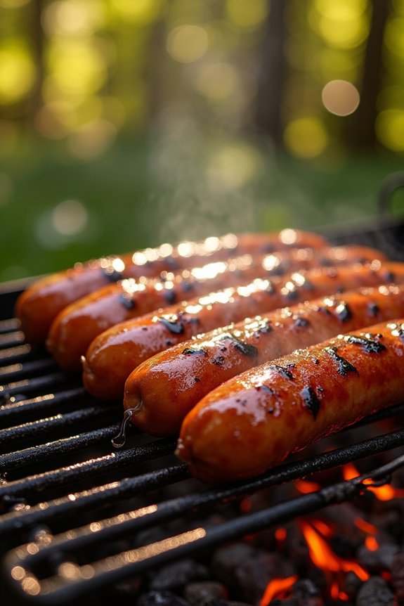 grill italian sausages to 165 f