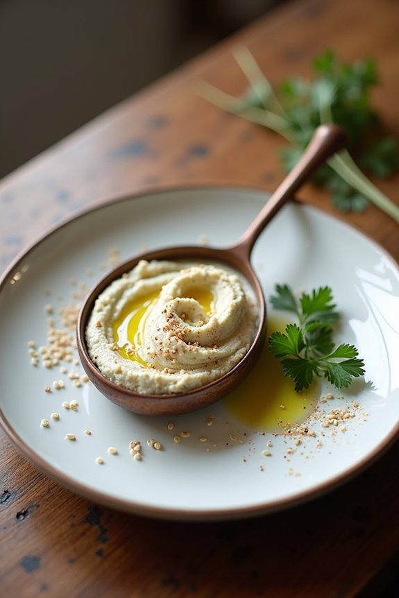 healthy fiber rich baba ganoush portions