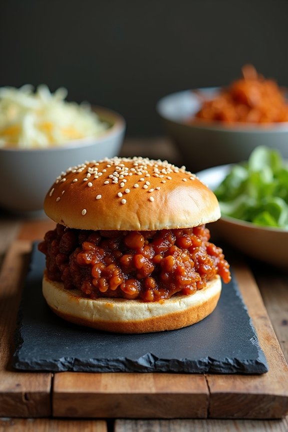 light salads balance rich sloppy joe sauce