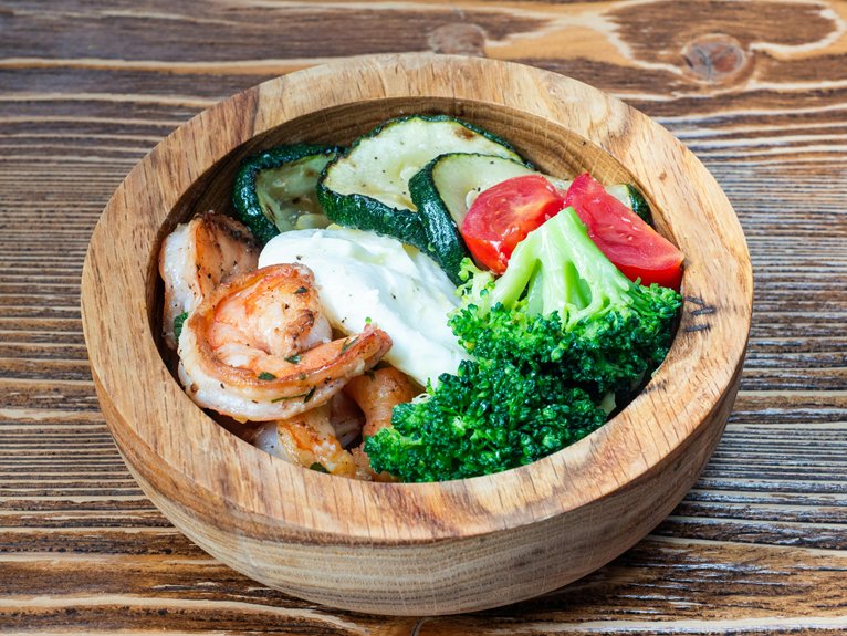 low carb high protein seafood